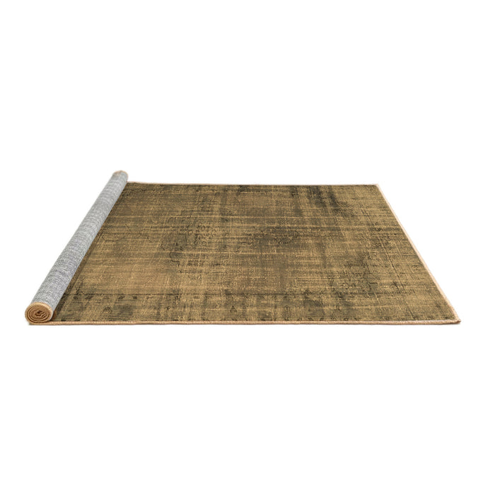 Sideview of Machine Washable Persian Brown Traditional Rug, wshtr3560brn