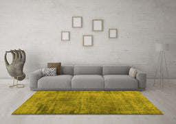 Machine Washable Persian Yellow Traditional Rug in a Living Room, wshtr3560yw
