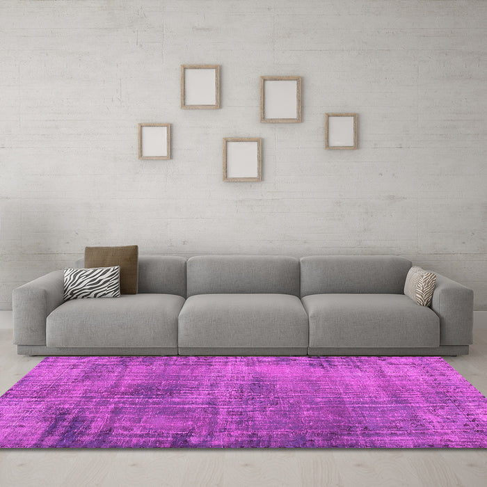 Machine Washable Persian Pink Traditional Rug in a Living Room, wshtr3560pnk