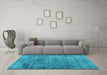 Machine Washable Persian Light Blue Traditional Rug in a Living Room, wshtr3560lblu