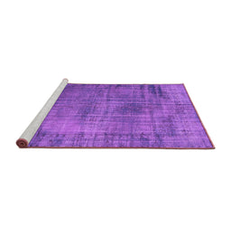 Sideview of Machine Washable Persian Purple Traditional Area Rugs, wshtr3560pur