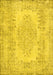 Machine Washable Persian Yellow Traditional Rug, wshtr3561yw