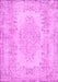 Machine Washable Persian Pink Traditional Rug, wshtr3561pnk
