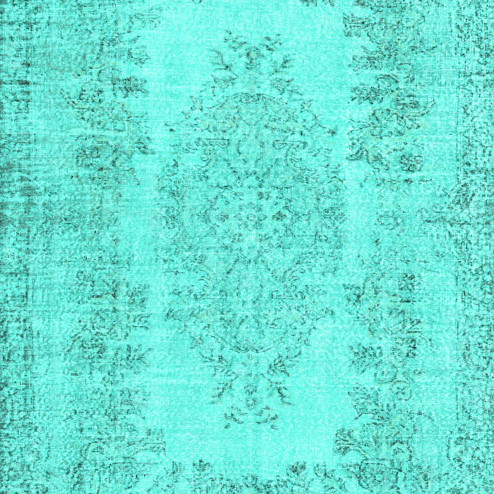 Machine Washable Persian Turquoise Traditional Area Rugs, wshtr3561turq