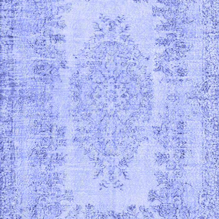 Machine Washable Persian Blue Traditional Rug, wshtr3561blu