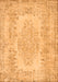 Serging Thickness of Machine Washable Persian Orange Traditional Area Rugs, wshtr3561org