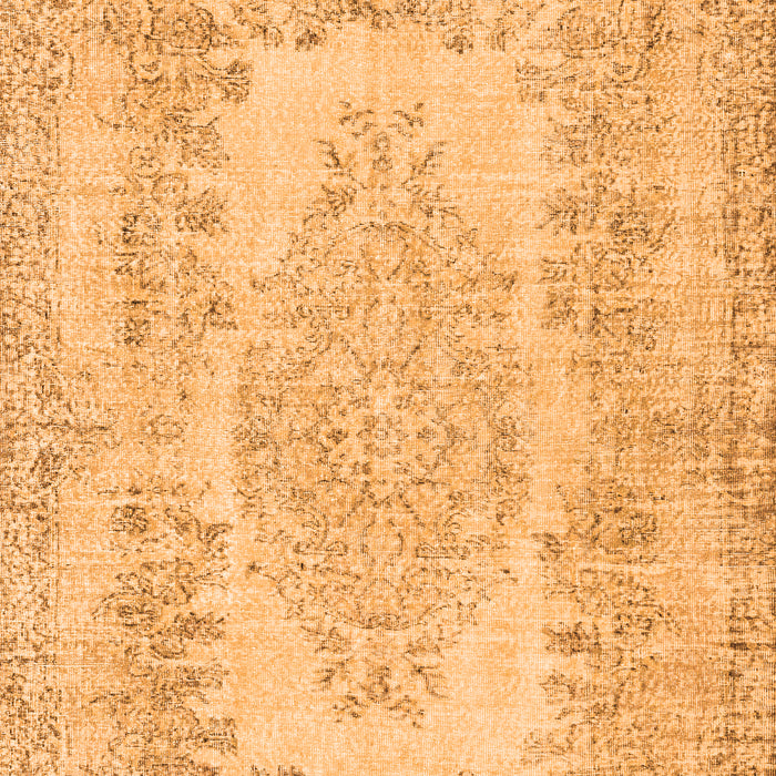 Serging Thickness of Machine Washable Persian Orange Traditional Area Rugs, wshtr3561org