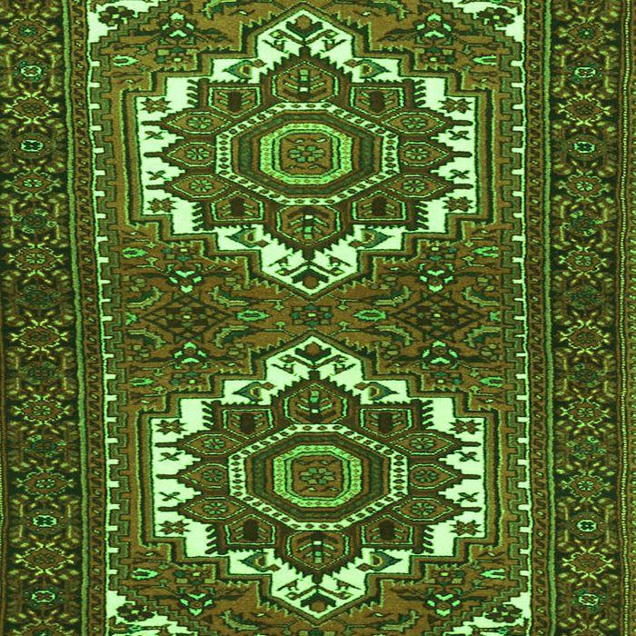 Serging Thickness of Machine Washable Persian Green Traditional Area Rugs, wshtr3562grn