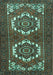 Machine Washable Persian Turquoise Traditional Area Rugs, wshtr3562turq