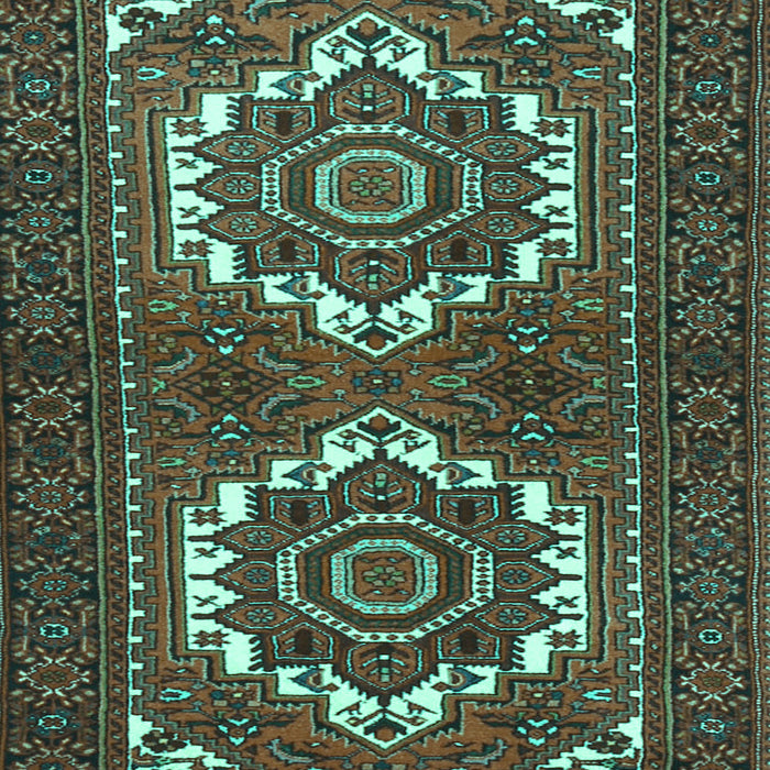 Machine Washable Persian Turquoise Traditional Area Rugs, wshtr3562turq