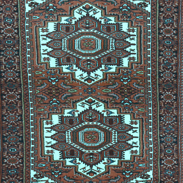 Machine Washable Persian Light Blue Traditional Rug, wshtr3562lblu