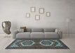 Machine Washable Persian Light Blue Traditional Rug in a Living Room, wshtr3562lblu