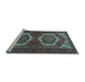 Sideview of Machine Washable Persian Light Blue Traditional Rug, wshtr3562lblu