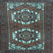 Square Persian Light Blue Traditional Rug, tr3562lblu