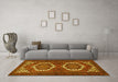 Machine Washable Persian Yellow Traditional Rug in a Living Room, wshtr3562yw