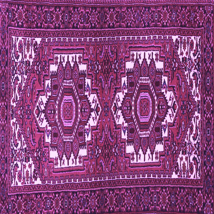 Square Machine Washable Persian Purple Traditional Area Rugs, wshtr3562pur