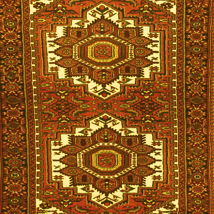 Machine Washable Persian Yellow Traditional Rug, wshtr3562yw