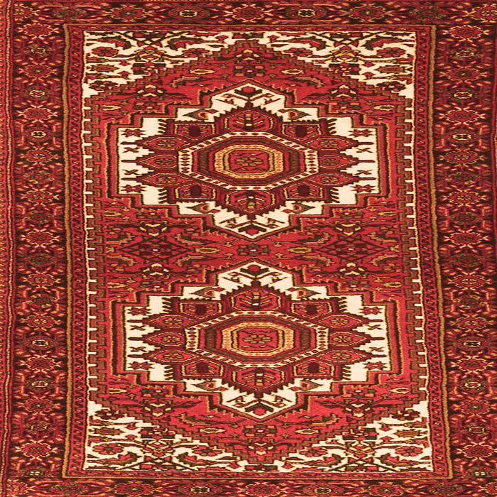 Serging Thickness of Persian Orange Traditional Rug, tr3562org