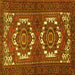 Square Persian Yellow Traditional Rug, tr3562yw