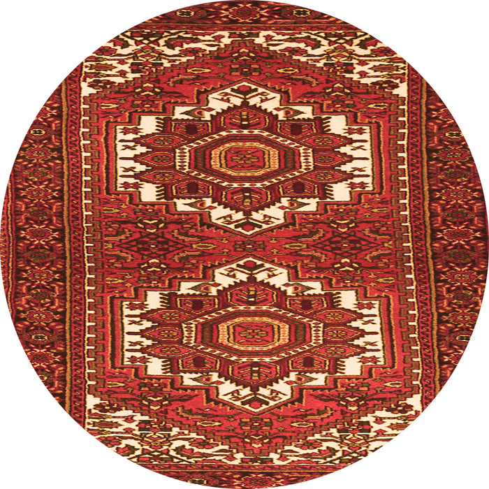 Square Persian Orange Traditional Rug, tr3562org