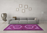 Machine Washable Persian Purple Traditional Rug, wshtr3562pur