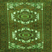 Round Machine Washable Persian Green Traditional Area Rugs, wshtr3562grn