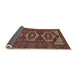 Sideview of Traditional Saffron Red Persian Rug, tr3563