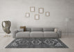 Machine Washable Persian Gray Traditional Rug in a Living Room,, wshtr3563gry