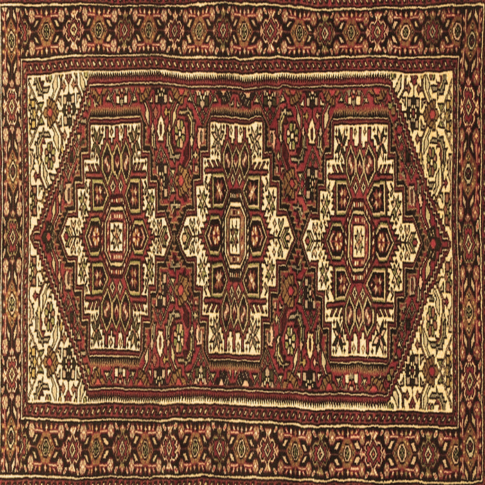 Square Persian Brown Traditional Rug, tr3563brn