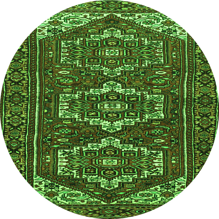 Machine Washable Persian Green Traditional Area Rugs, wshtr3563grn