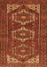 Serging Thickness of Machine Washable Persian Orange Traditional Area Rugs, wshtr3563org