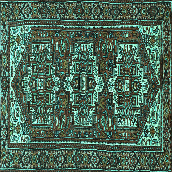 Square Machine Washable Persian Turquoise Traditional Area Rugs, wshtr3563turq