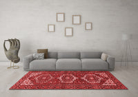 Machine Washable Persian Red Traditional Rug, wshtr3563red