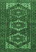 Machine Washable Persian Emerald Green Traditional Area Rugs, wshtr3563emgrn