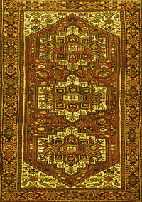 Persian Yellow Traditional Rug, tr3563yw