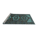 Sideview of Machine Washable Persian Light Blue Traditional Rug, wshtr3563lblu