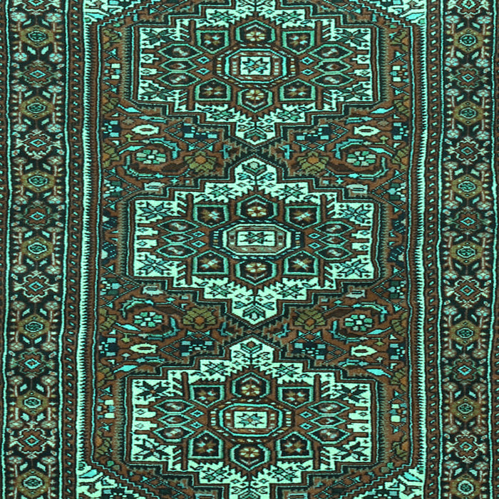 Machine Washable Persian Turquoise Traditional Area Rugs, wshtr3563turq