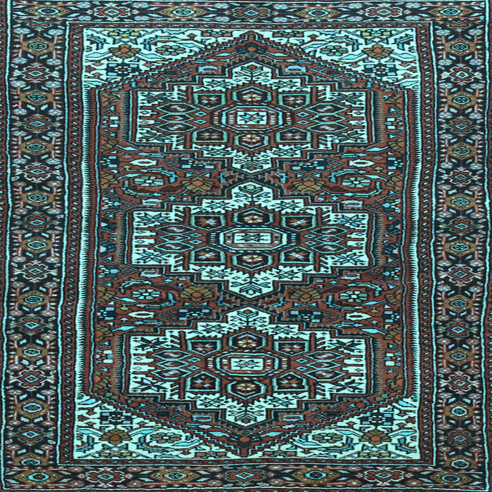 Square Persian Light Blue Traditional Rug, tr3563lblu