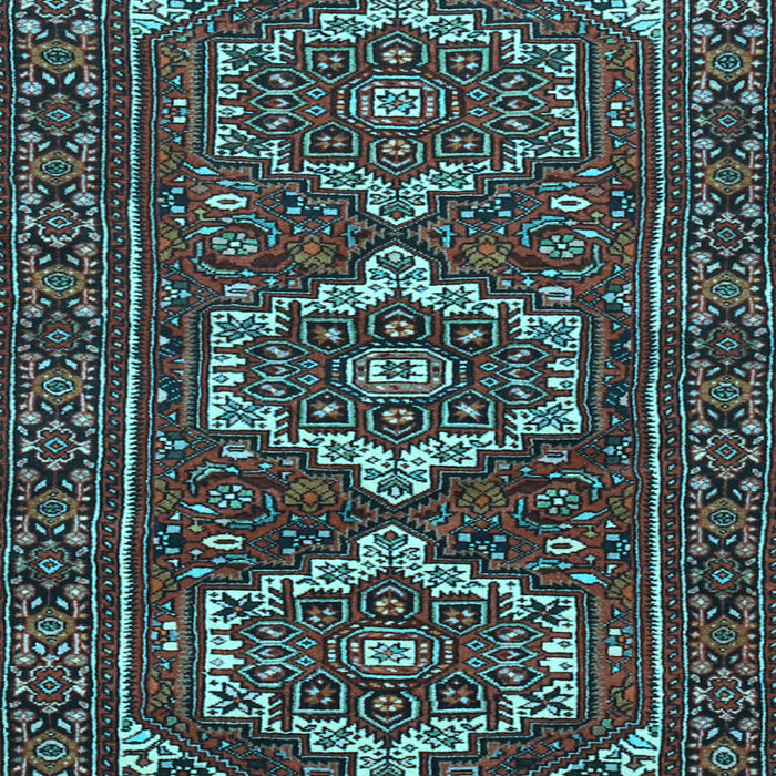 Machine Washable Persian Light Blue Traditional Rug, wshtr3563lblu