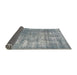 Sideview of Traditional Slate Granite Gray Persian Rug, tr3564