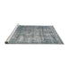 Sideview of Machine Washable Traditional Slate Granite Gray Rug, wshtr3564