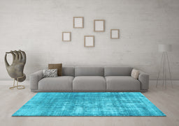Machine Washable Persian Light Blue Traditional Rug in a Living Room, wshtr3564lblu