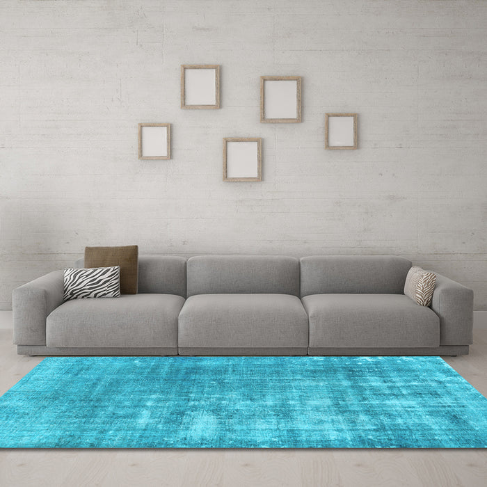 Machine Washable Persian Light Blue Traditional Rug in a Living Room, wshtr3564lblu
