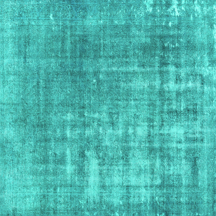 Square Machine Washable Persian Turquoise Traditional Area Rugs, wshtr3564turq