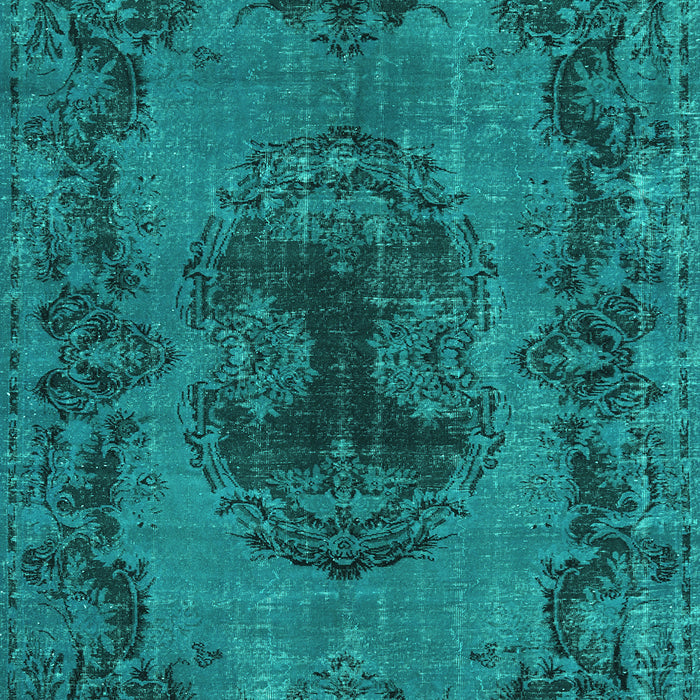 Machine Washable Persian Turquoise Bohemian Area Rugs, wshtr3565turq