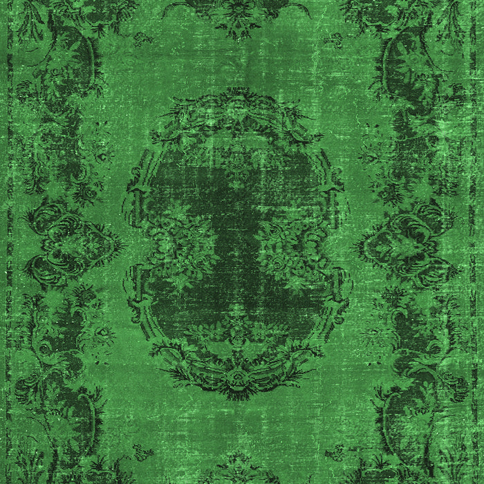 Machine Washable Persian Emerald Green Bohemian Area Rugs, wshtr3565emgrn