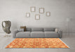 Machine Washable Persian Orange Traditional Area Rugs in a Living Room, wshtr3566org