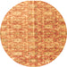 Square Persian Orange Traditional Rug, tr3566org