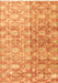 Serging Thickness of Machine Washable Persian Orange Traditional Area Rugs, wshtr3566org