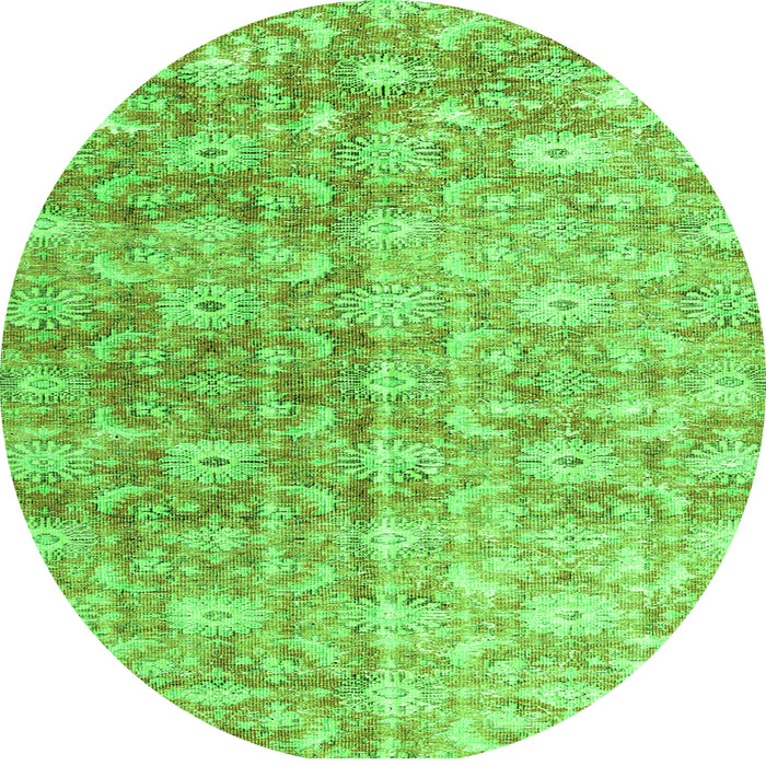 Square Persian Green Traditional Rug, tr3566grn